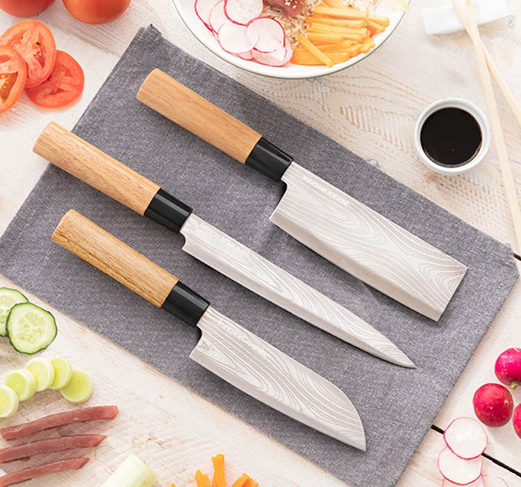 Japanse messen set 3 stuks met opbergtas