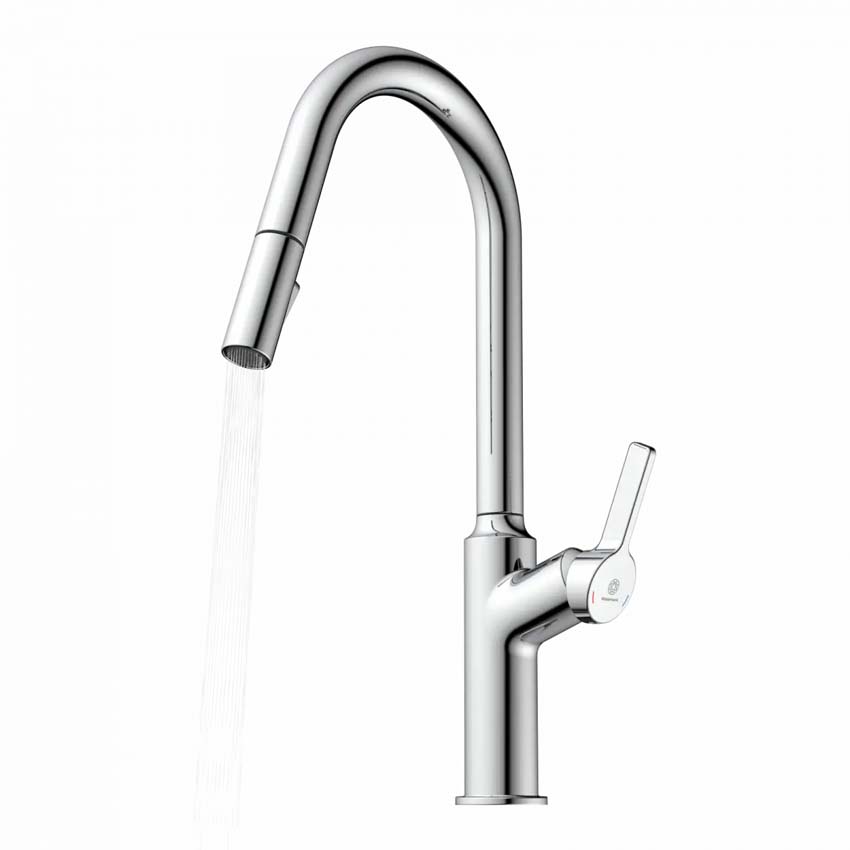 Robinet de cuisine Wasserwerk WK 12 chrome avec bec extractible