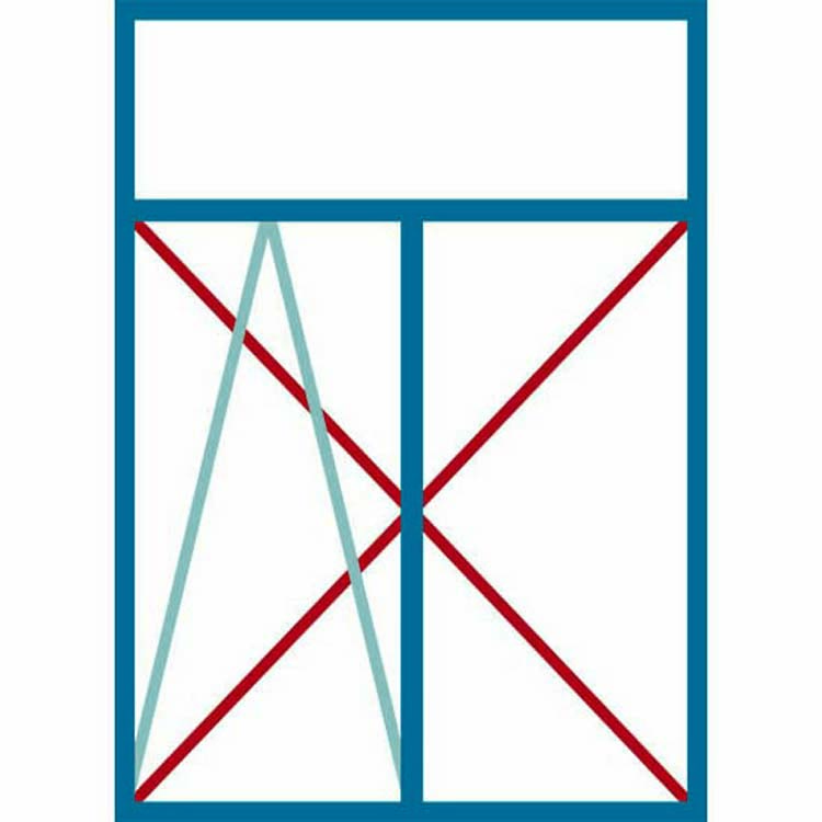 Draai+draaikiep bovenlicht pvc Deceuninck Elegant Infinity zw/zw L MW