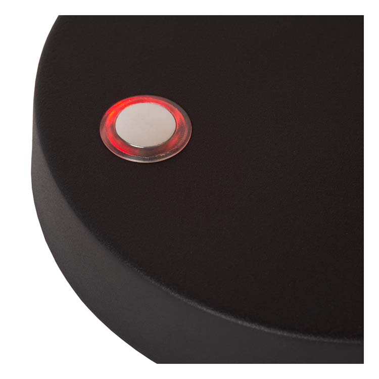 Lucide TIPIK - Lampadaire / lampe de lecture Rechargeable - Batterie - LED Dim. - 1x3W 2700K - 3 StepDim - Noir