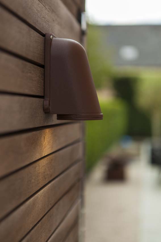 Wandlamp buiten Cyril - bruin - 7W - GU10 - IP54