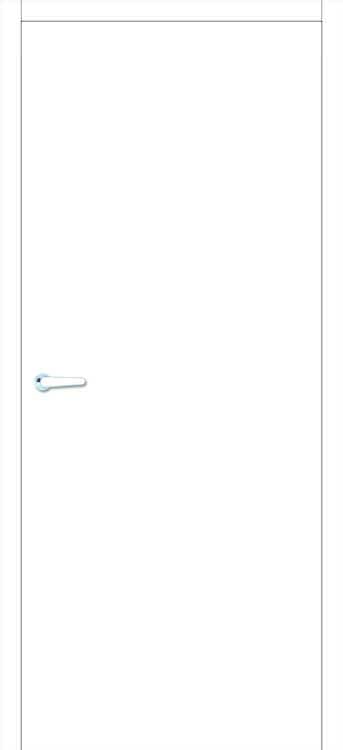 Bloc-porte fini invisible flat âme tubulaire 83cm blanc 211.5cm rév.