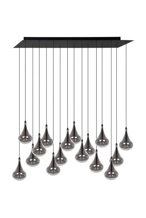 Lucide TEARS - Hanglamp - LED Dimb. - G4 - 16x1,5W 3000K - Zwart