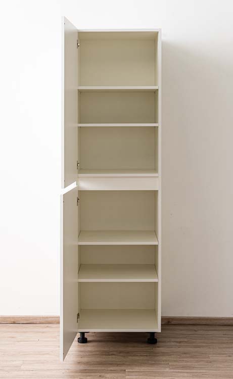 Armoire de cuisine Plenti armoire colonne avec étagères blanc 60x208cm