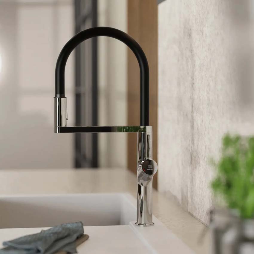 Robinet de cuisine Wasserwerk WK 2 chrome avec bec extractible