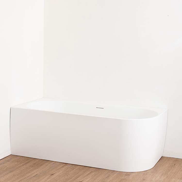Baignoire d'angle Hero mat blanc gauche 180x80cm