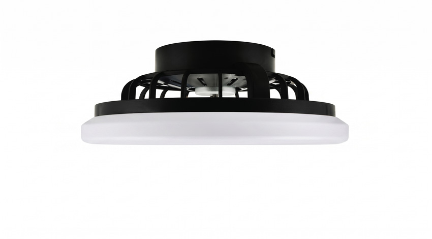 Plafonnier/ventilateur - Ø38cm - LED dimmable - CCT - 1x22W - 2700/6500K - noir