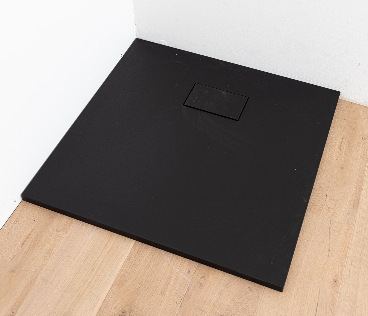 Douchebak Moby SMC mat zwart leisteenlook 80x80cm