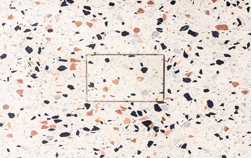 Douchebak Moby SMC terrazzo look 120x90cm