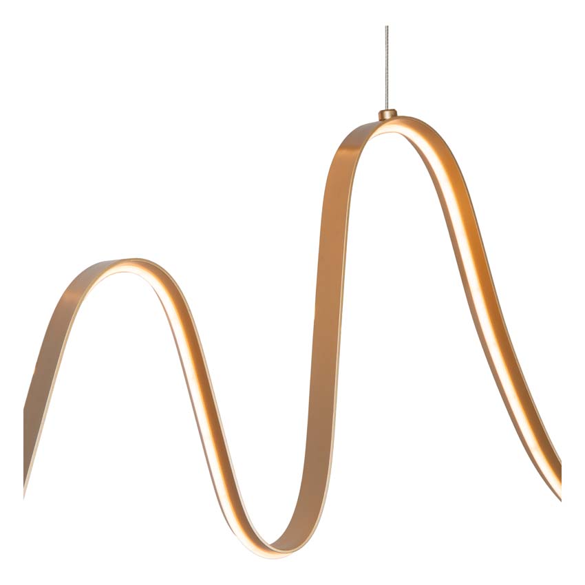 Lucide Premium LAMBADA - Hanglamp - LED Dimb. - 1x33W 2700K/3200K - Mat Goud / Messing