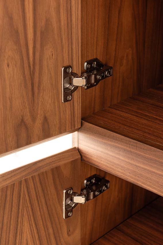 Armoire colonne Falco noyer suspendue 170x40x35cm