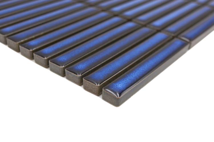 Mosaïque Finger bleu cobalt brillant 28,2x30,8cm