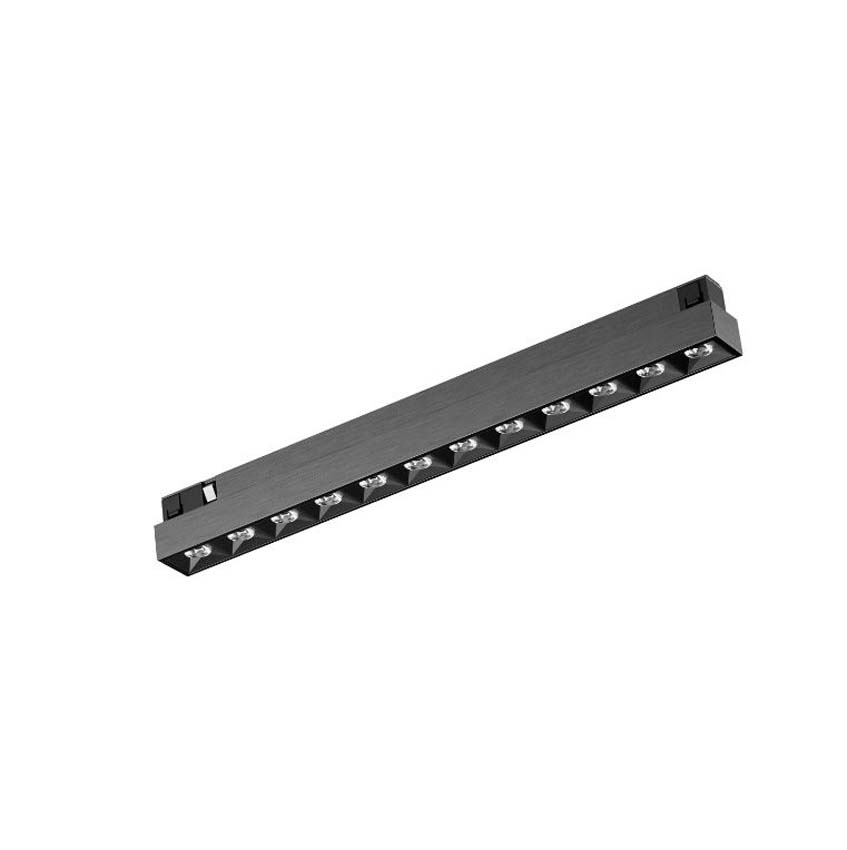 Lucide Premium Linial Xenia Railspot - Système de rails monophasé / Éclairage rail intelligent - 48V - 1xLED Dimmable - Mat Noir Chrome