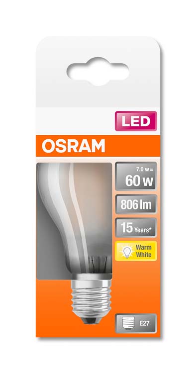 LED lamp retro classic 60 E27 7W warm wit mat