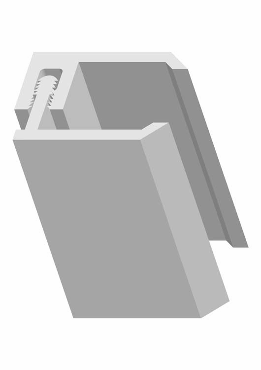 Dumaclin randprofiel siding gevelbekleding klik - 2,5m - Wit