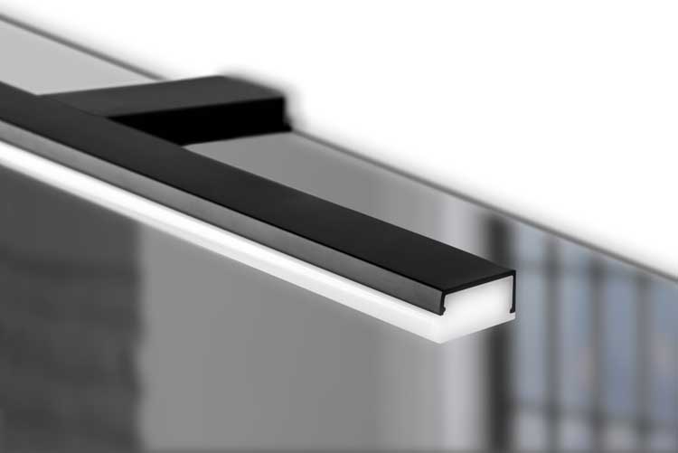 Eclairage salle de bain Pandora noir 458mm