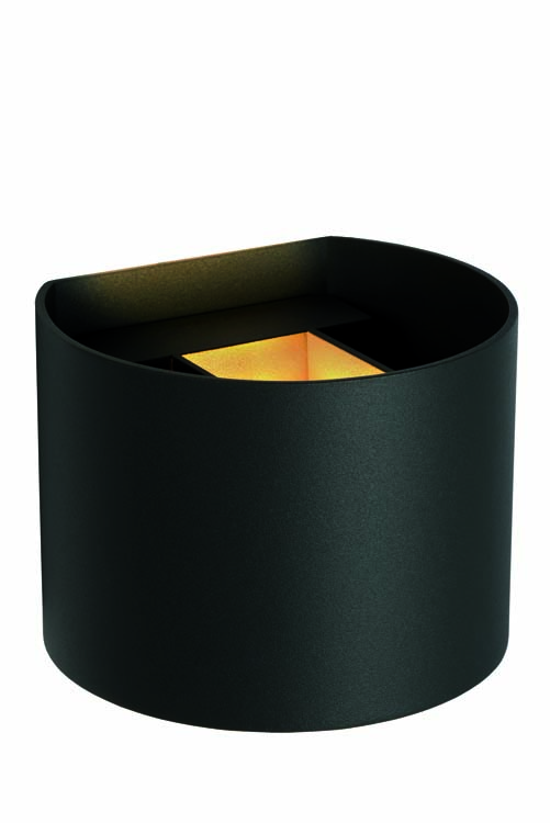 Wandspot badkamer afgerond - zwart - LED - 6W - 2700K - IP54