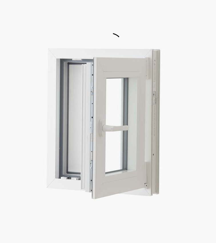 1-VL draaikiepraam pvc Deceuninck Elegant Inf. wit/wit B500xH600 mm R