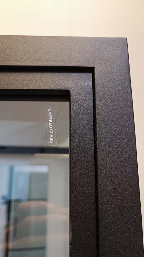 Porte intérieure double en acier Tirza noir 2x3R pivotante sur mesure