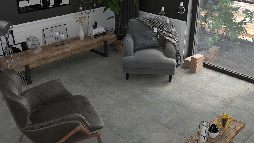 Vloer- en wandtegel Core grijs mat 60x60cm