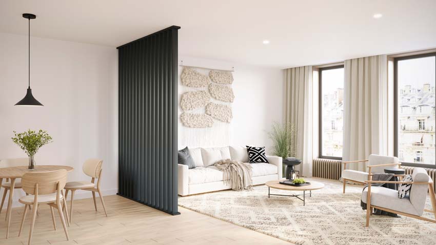 Roomdivider Line up Separo Maestro noir 12x277x3,6cm