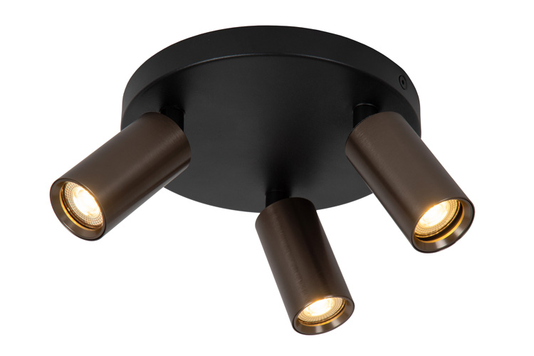 Spot plafond Zen - café - Ø18cm - 3xGU10