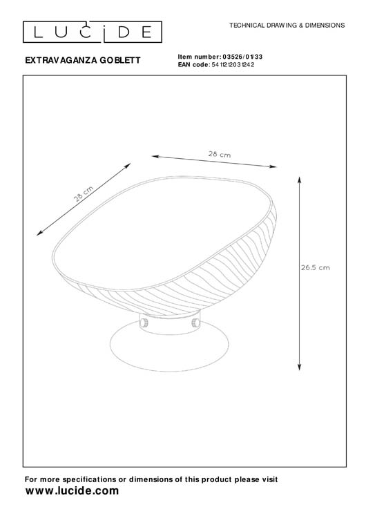 Lampe de table vert/or h26cm excl lampe LED possible