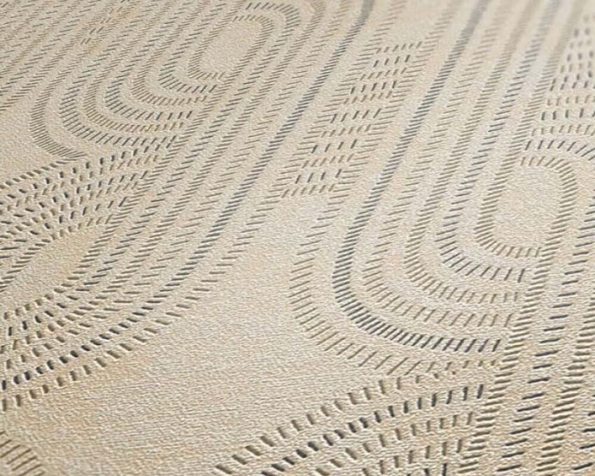 Vinyl op vliesbehang ketting beige 0,53x10m