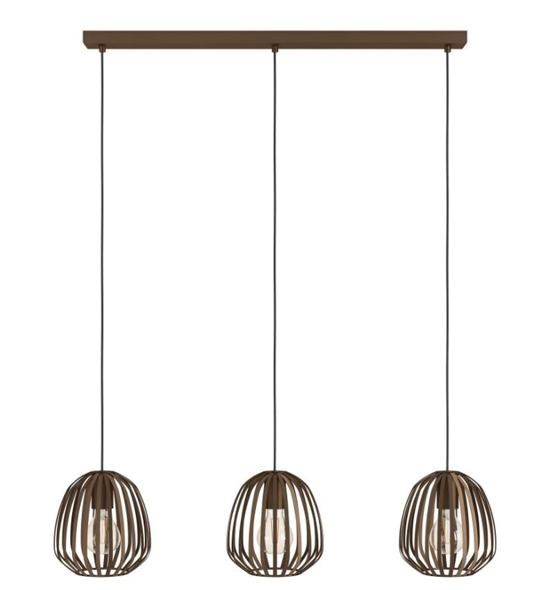 Hanglamp - Brons - 90x19,5x110cm - Dimbaar - E27 - 3x40W