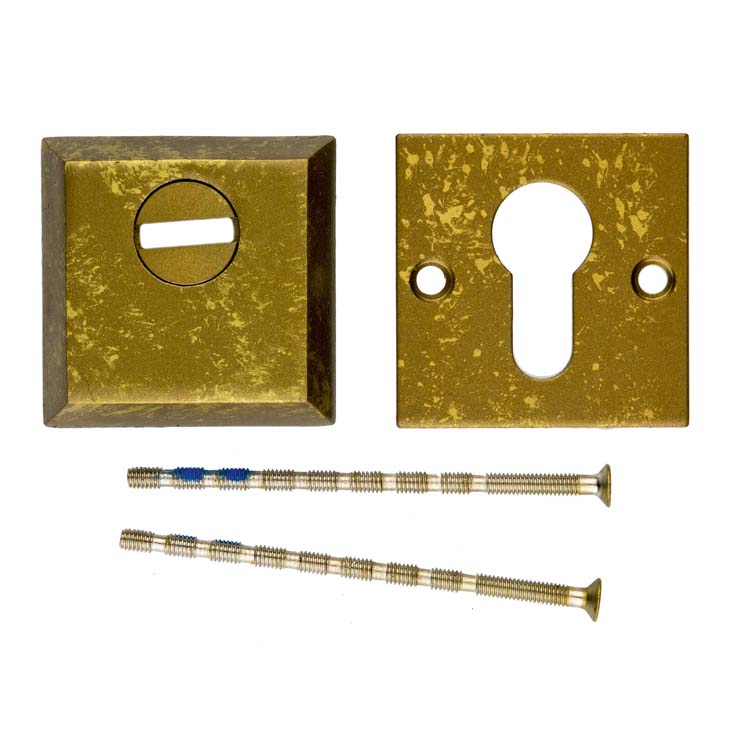 Plaque cylindre de sécurité pro carré safe vieux jaune 6mm