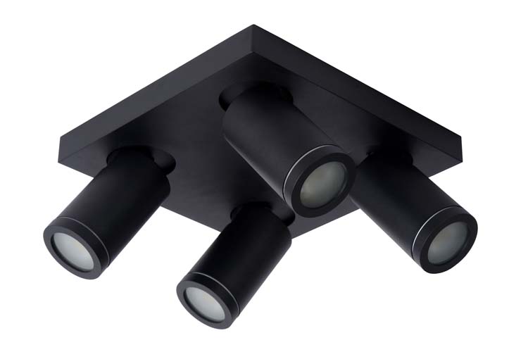 TAYLOR Spot Plafond 4x GU10/5W IP44 DTW  Noir
