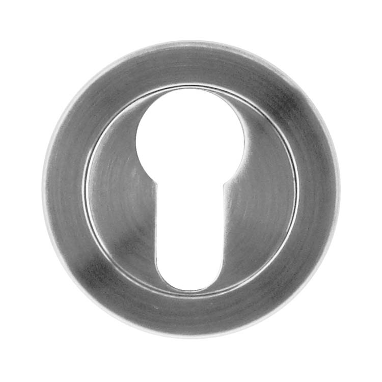 Plaque cylindre rond rosace tournante look inox