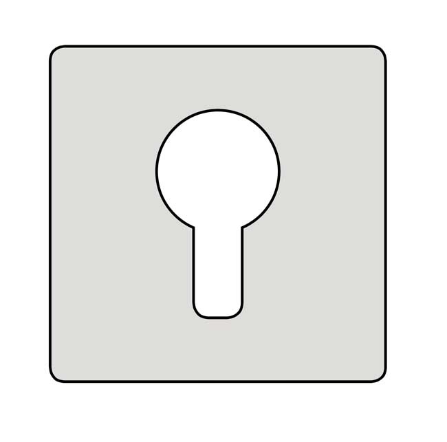 Poignée de porte Lano inox look Rosace cylindre set = 2 pièces