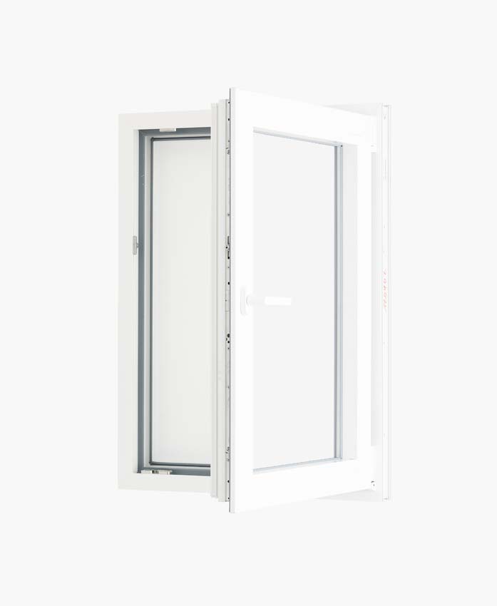 1-VL draaikiepraam pvc Deceuninck Elegant Inf wit/wit B1000xH1400 mm R 1-VL draaikiepraam pvc Deceuninck Elegant Inf wit/wit B1000xH1400 mm R