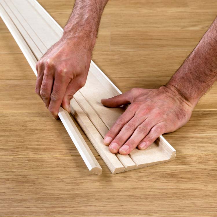 Beschilderbare plint Quick-Step 16 x 129 x 2400 mm wit