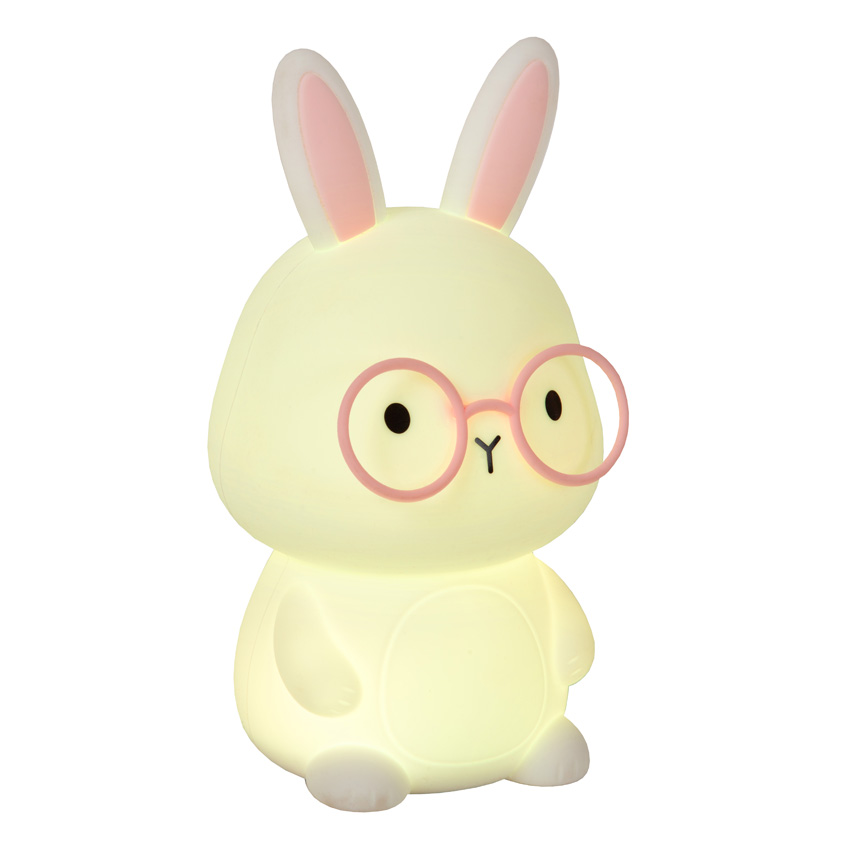 Lampe de nuit rechargeable pour chambre d'enfant - Batterie rechargeable/piles - LED à 3 niveaux dimmable - RGB - Blanc