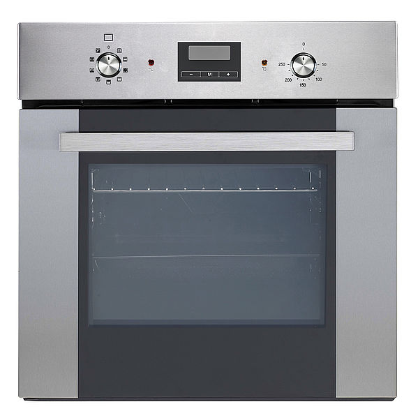Cuisine 280cm - sans poignée - blanc mat/blanc - vitrocéramique