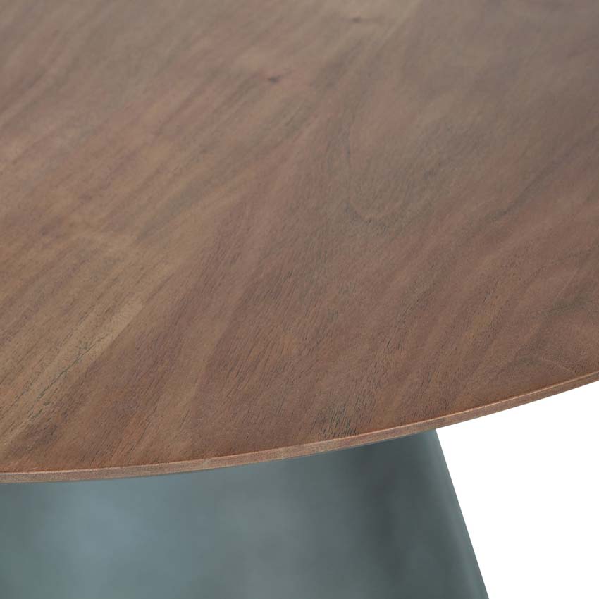 Table Mieke en bois de manguier et métal ronde brune Ø120cm