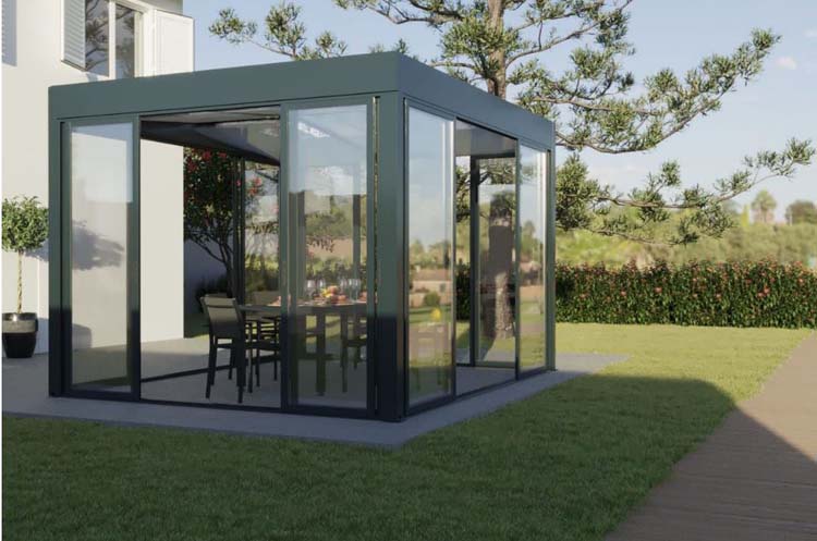 Jardin d'hiver Versailles alu anthracite 400 x 360 x 240 cm