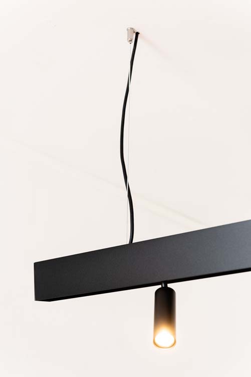 Rail lumineux Béa design noir 2,9m 6xGU10 4,5W lustre