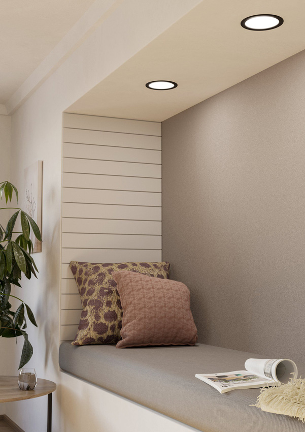 Spot encastrable - noir - Ø16,6cm - LED - 1x10,5W - 4000K