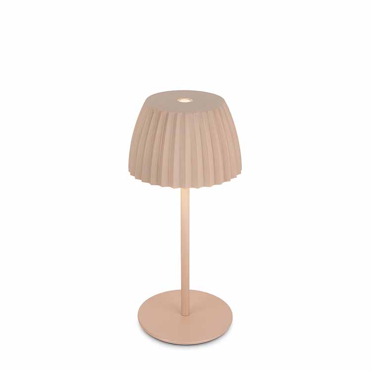 Tafellamp Elvoro - beige - 20cm - dimbaar - LED - 1.5W - 2700K - IP44 - USB