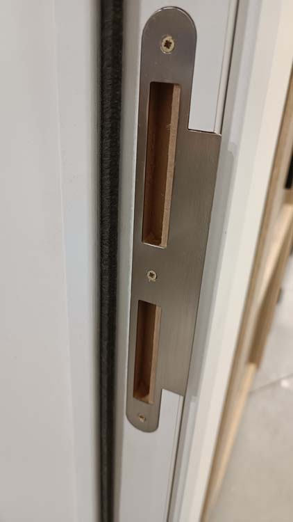 Complete binnendeur Palladium wit 1R helder glas 78x201,5cm omkeerbaar + deurkast 20cm