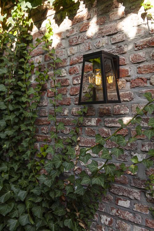 Eclairage extérieur lampe murale noir solar E27 2700K 200 lumen
