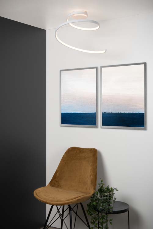 Plafonnier - Ø 46 cm - LED Dim. - 1x24W 3000K - 3 StepDim - Blanc
