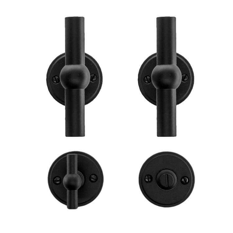 Deurkruk pro grado T+T zwart met WC-slot