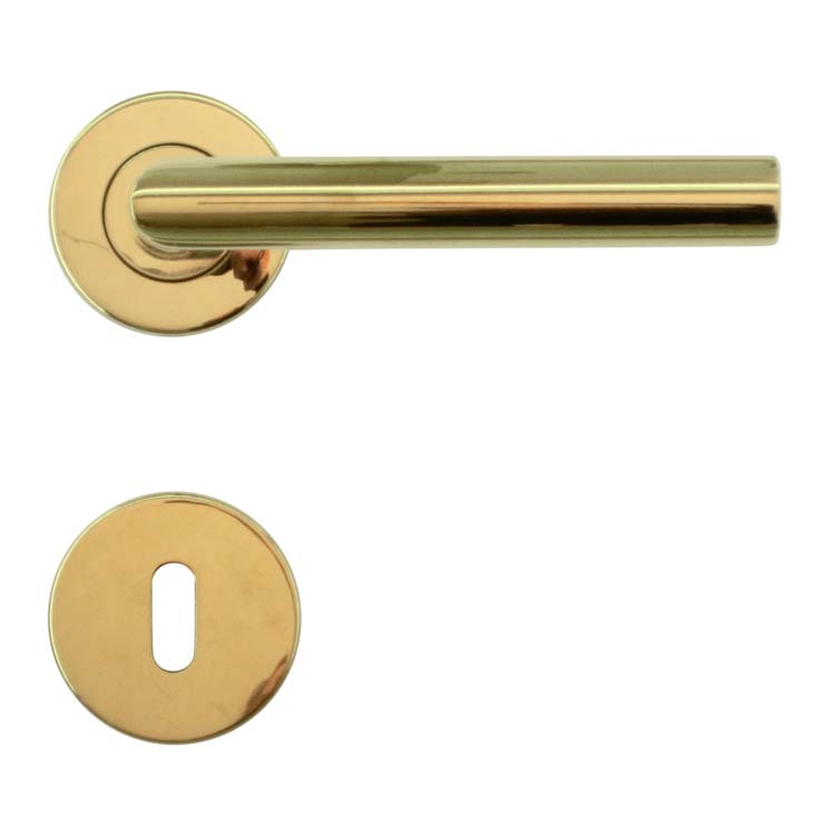Poignée de porte belluno 19mm titanium rosace barbe