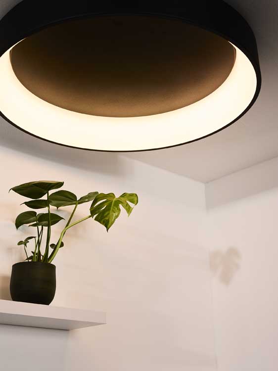 Lucide TALOWE LED - Plafonnier - Ø 80 cm - LED Dim. - 1x80W 3000K - Noir