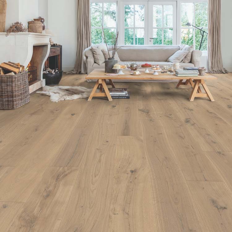 Quick-step parket massimo cappuccinoblonde eik extra mat 13.5x260x2200mm