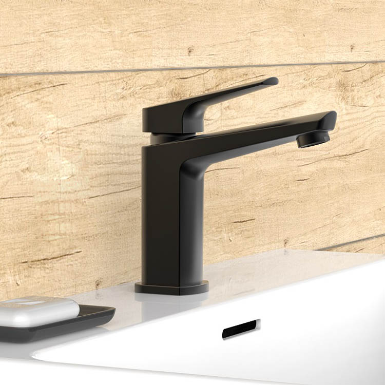 Robinet de lavabo Remko 16,30cm noir mat Robinet de lavabo Remko 16,30cm noir mat